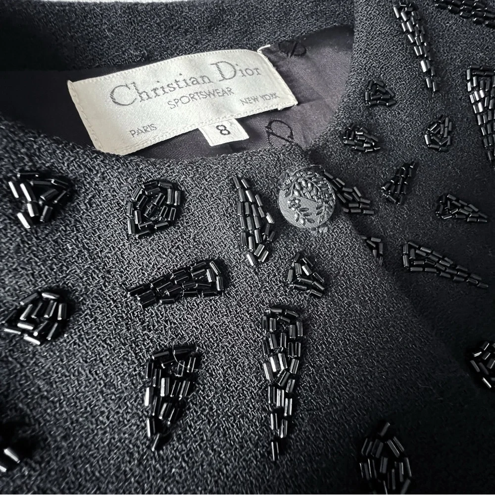 Christian Dior Vintage Wool Beaded Blazer | 8